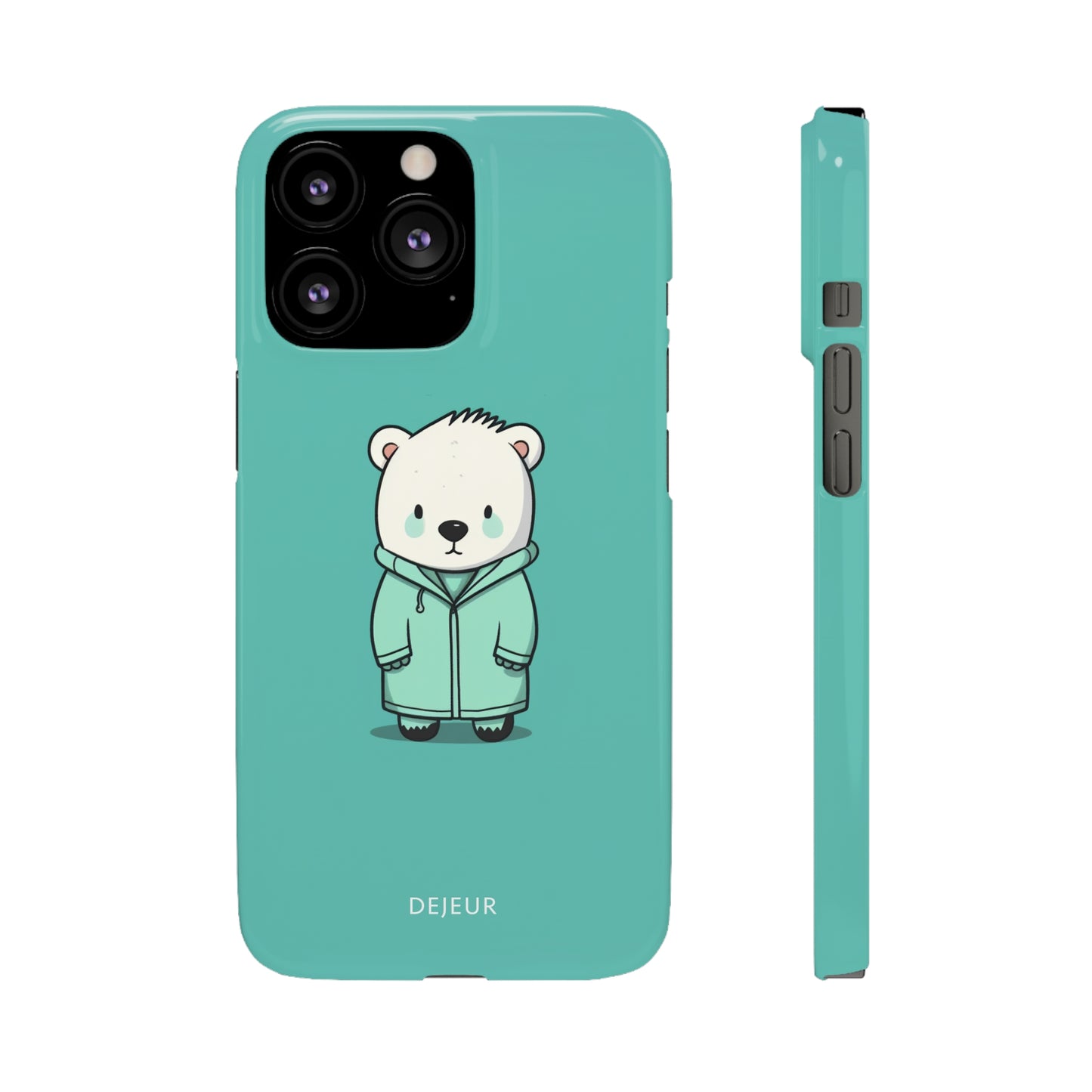 Aqua Coat Bear - iPhone Snap Case