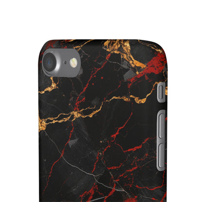 Dark Crimson Marble - iPhone Snap Case