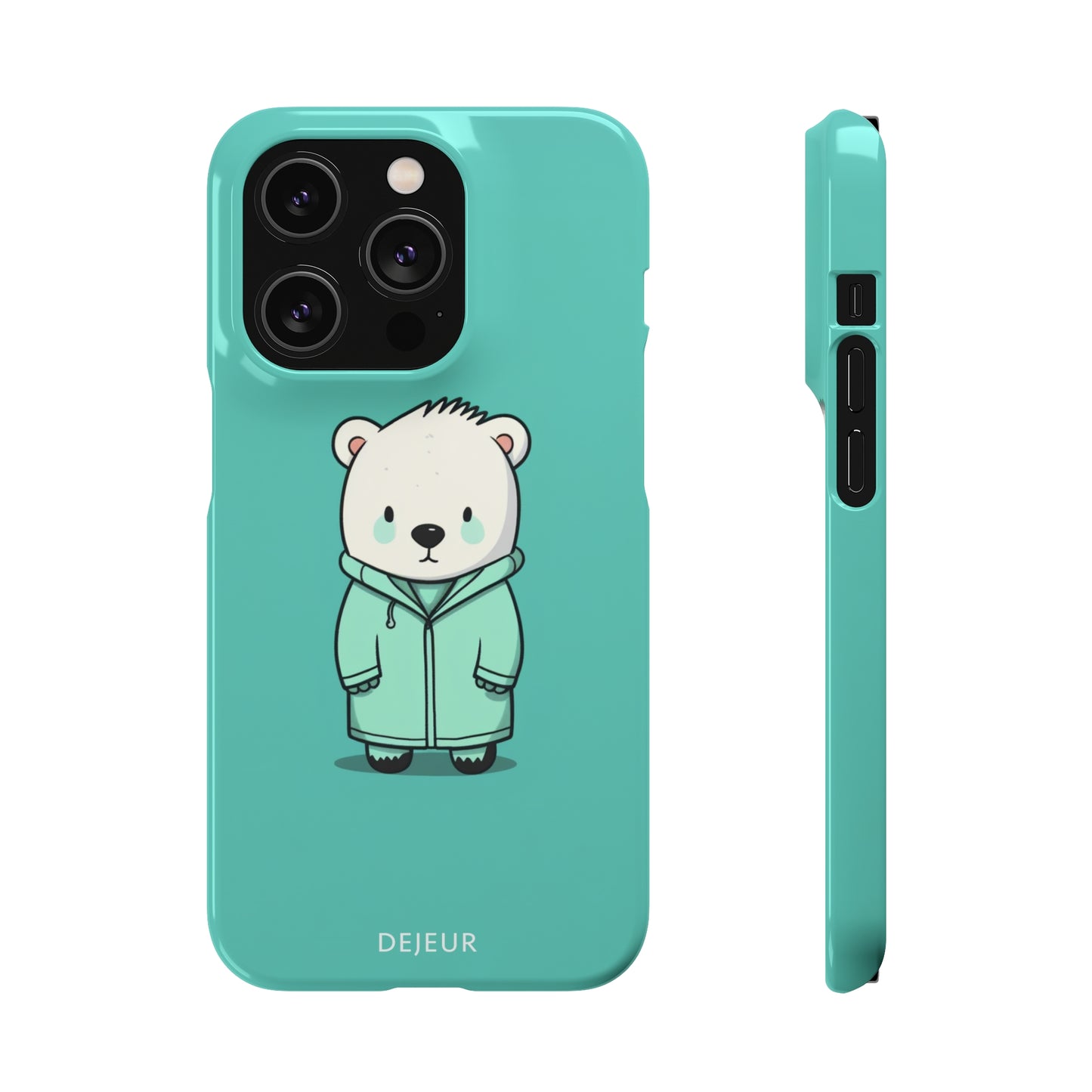 Aqua Coat Bear - iPhone Snap Case