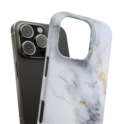 White Gold Marble - iPhone Snap Case
