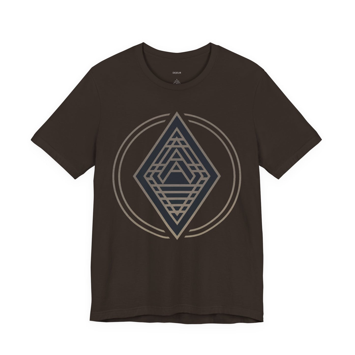 Diamond Art Deco Emblem Gold Circular Frame - Men's T-Shirt