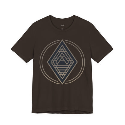 Diamond Art Deco Emblem Gold Circular Frame - Men's T-Shirt