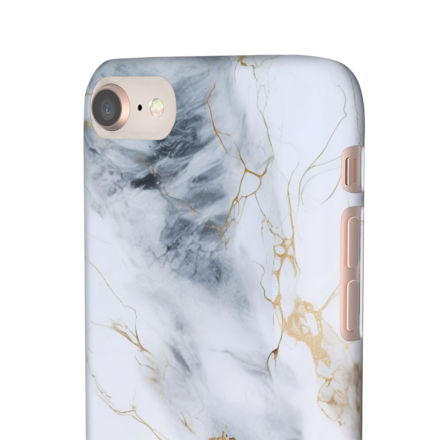 White Gold Marble - iPhone Snap Case