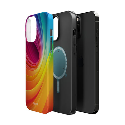 Rainbow Swirl - iPhone MagSafe Tough Case