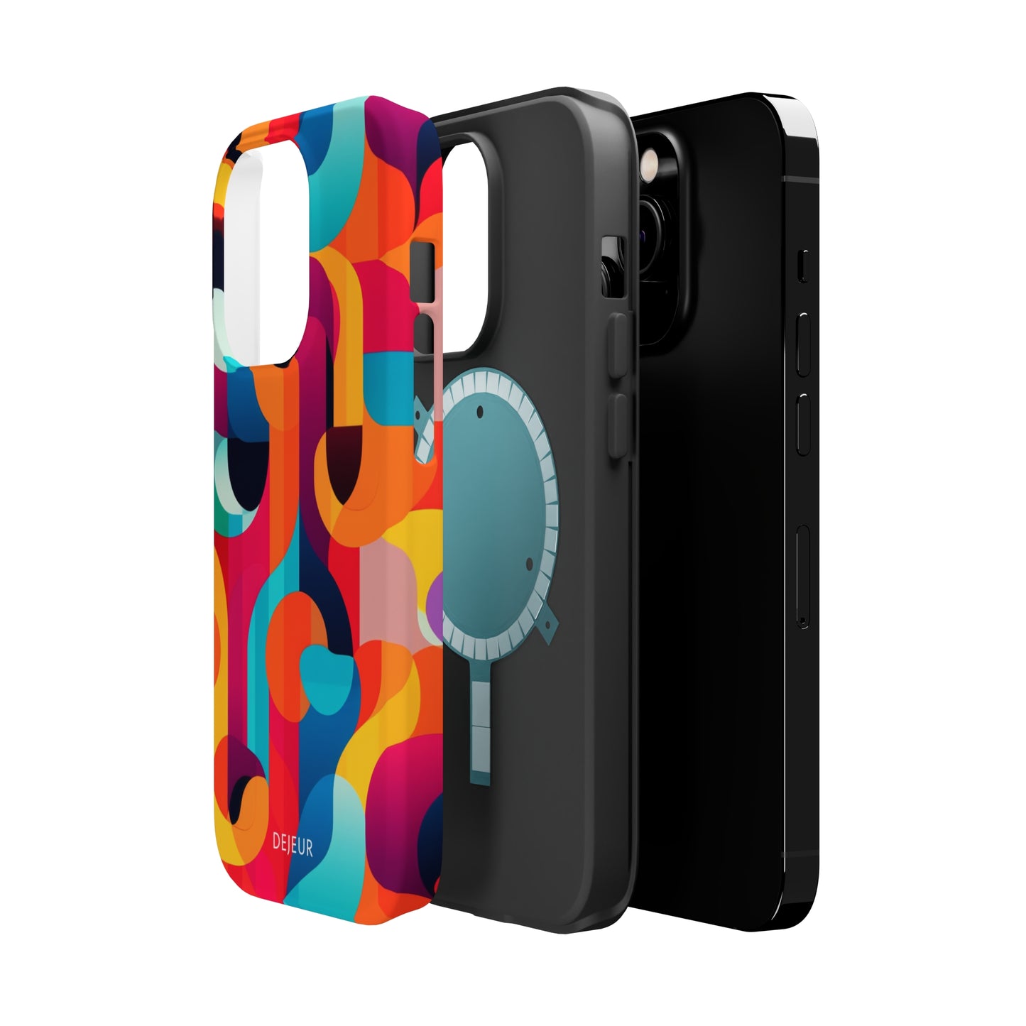 Curved Abstract Shapes - iPhone MagSafe Tough Case