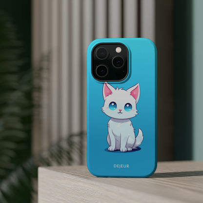 Blue Eyed Cutey Cat - iPhone MagSafe Tough Case