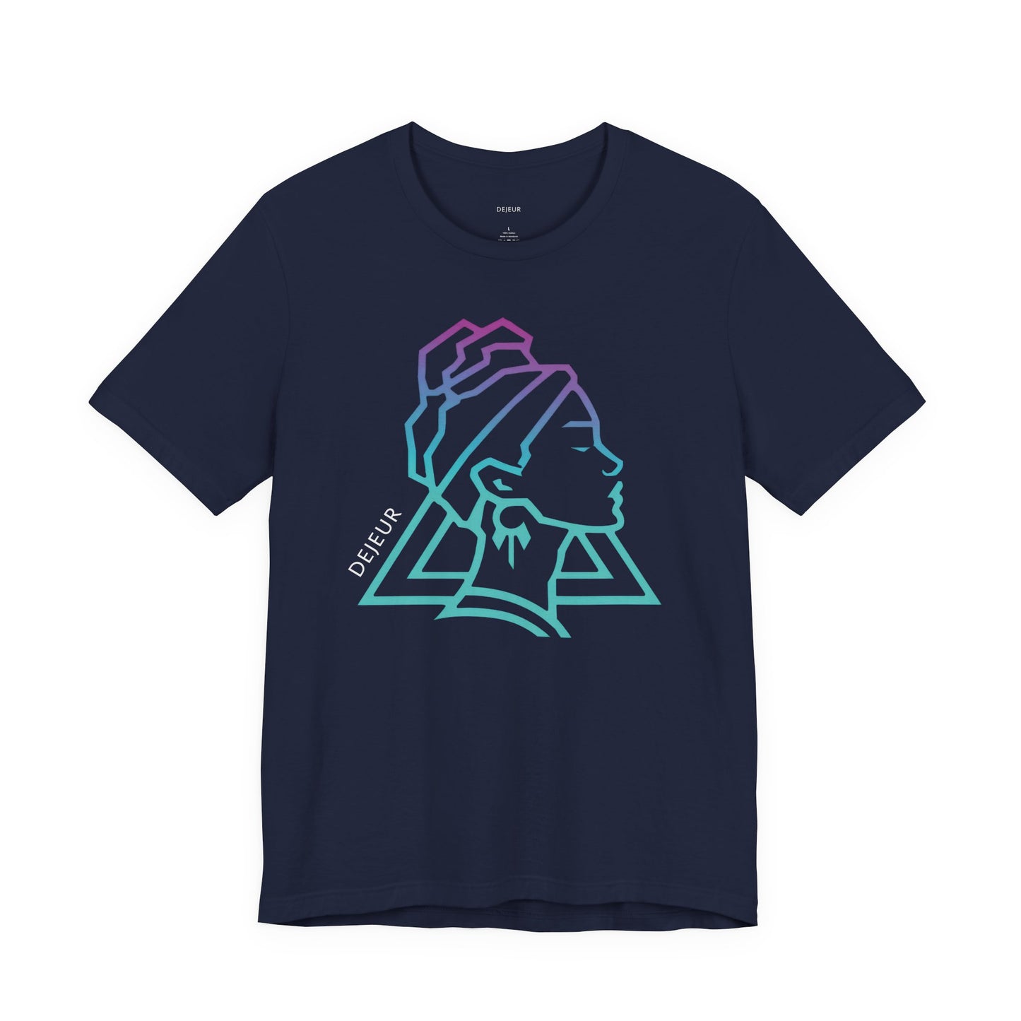 Neon Abstract Woman's Profile - T-Shirt