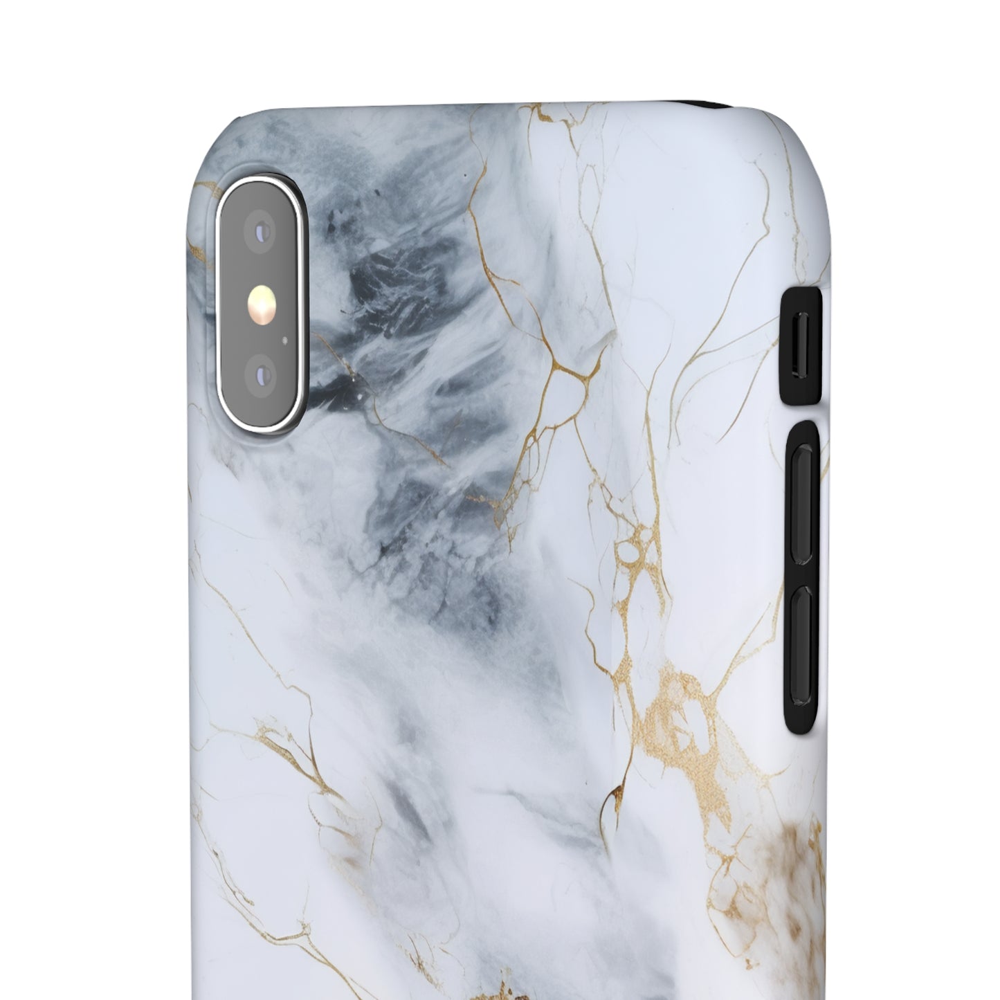 White Gold Marble - iPhone Snap Case