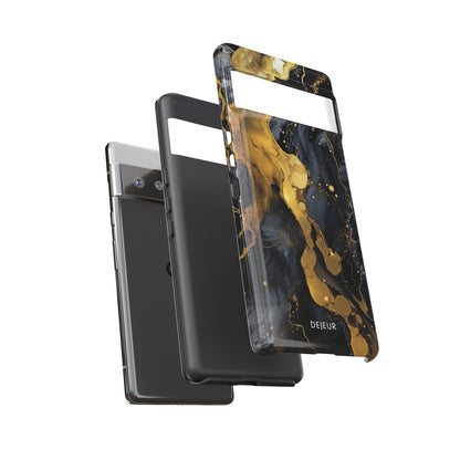 Metallic Gold Dark Marble - Google Pixel Tough Case