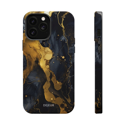 Metallic Gold Dark Marble - iPhone MagSafe Tough Case