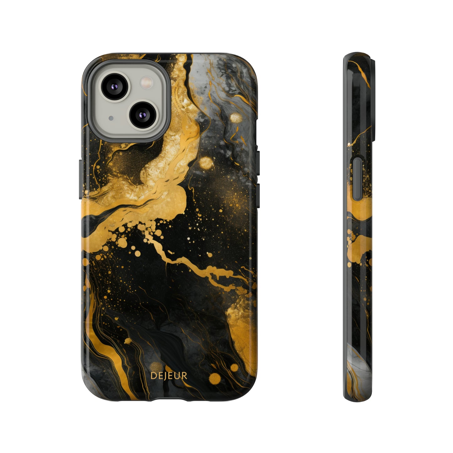 Gold & Black Marble - iPhone Tough Case