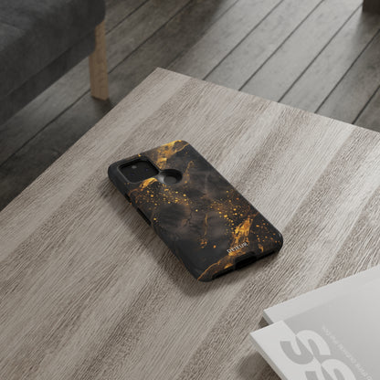 Black Gold Speckled Marble - Google Pixel Tough Case