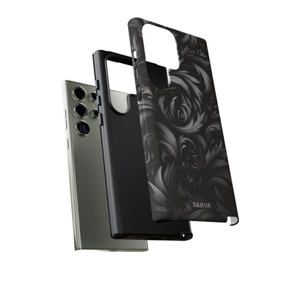 Dark Grey Floral - Samsung Galaxy Tough Case