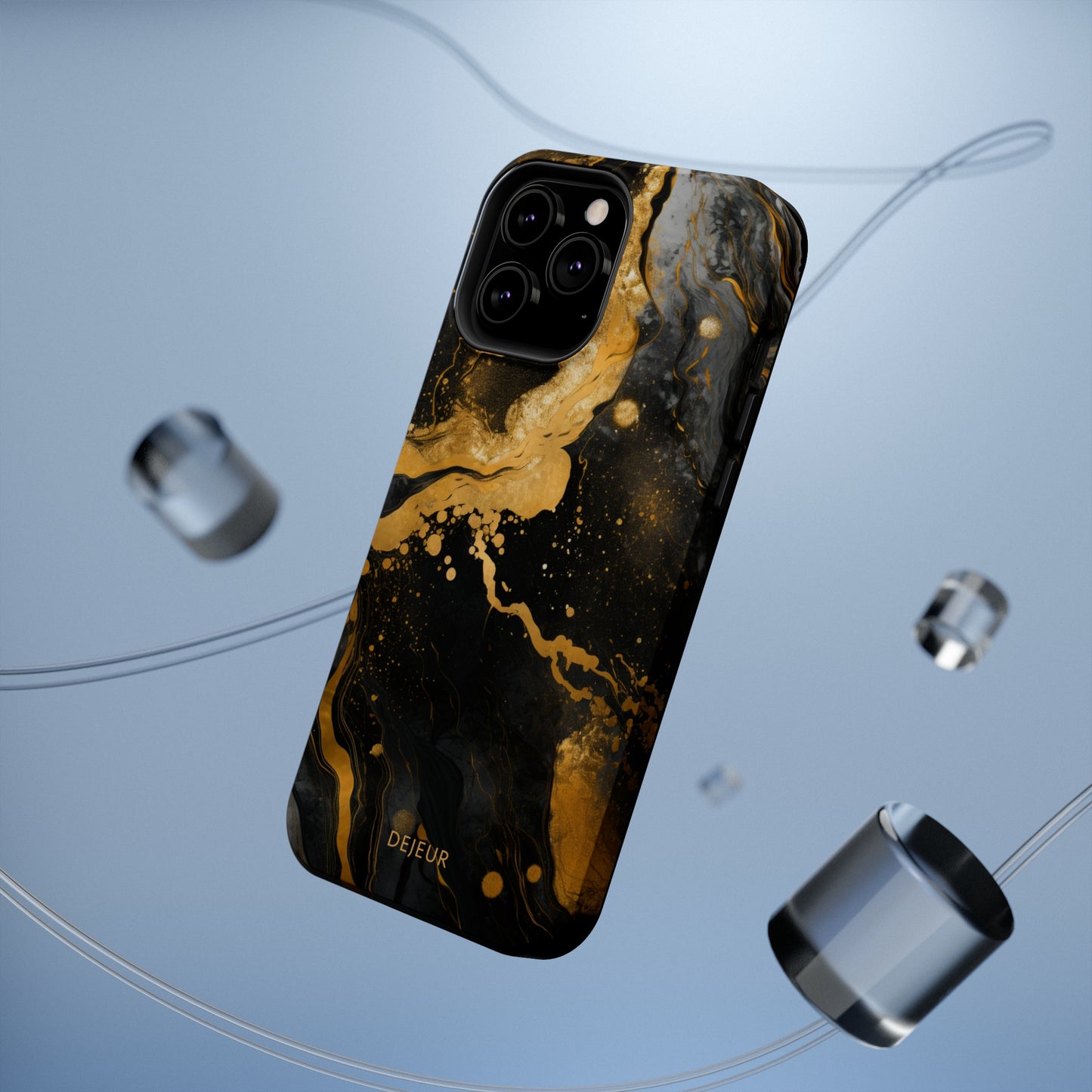 Gold & Black Marble - iPhone MagSafe Tough Case