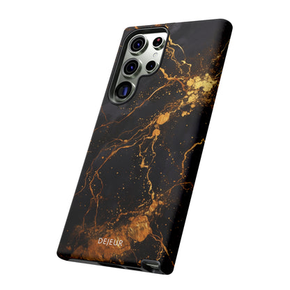 Dark Gold Amber Marble - Samsung Galaxy Tough Case