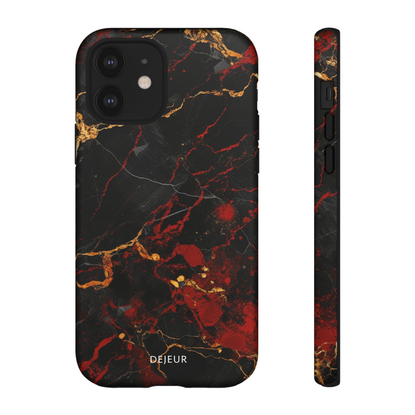 Dark Crimson Marble - iPhone Tough Case