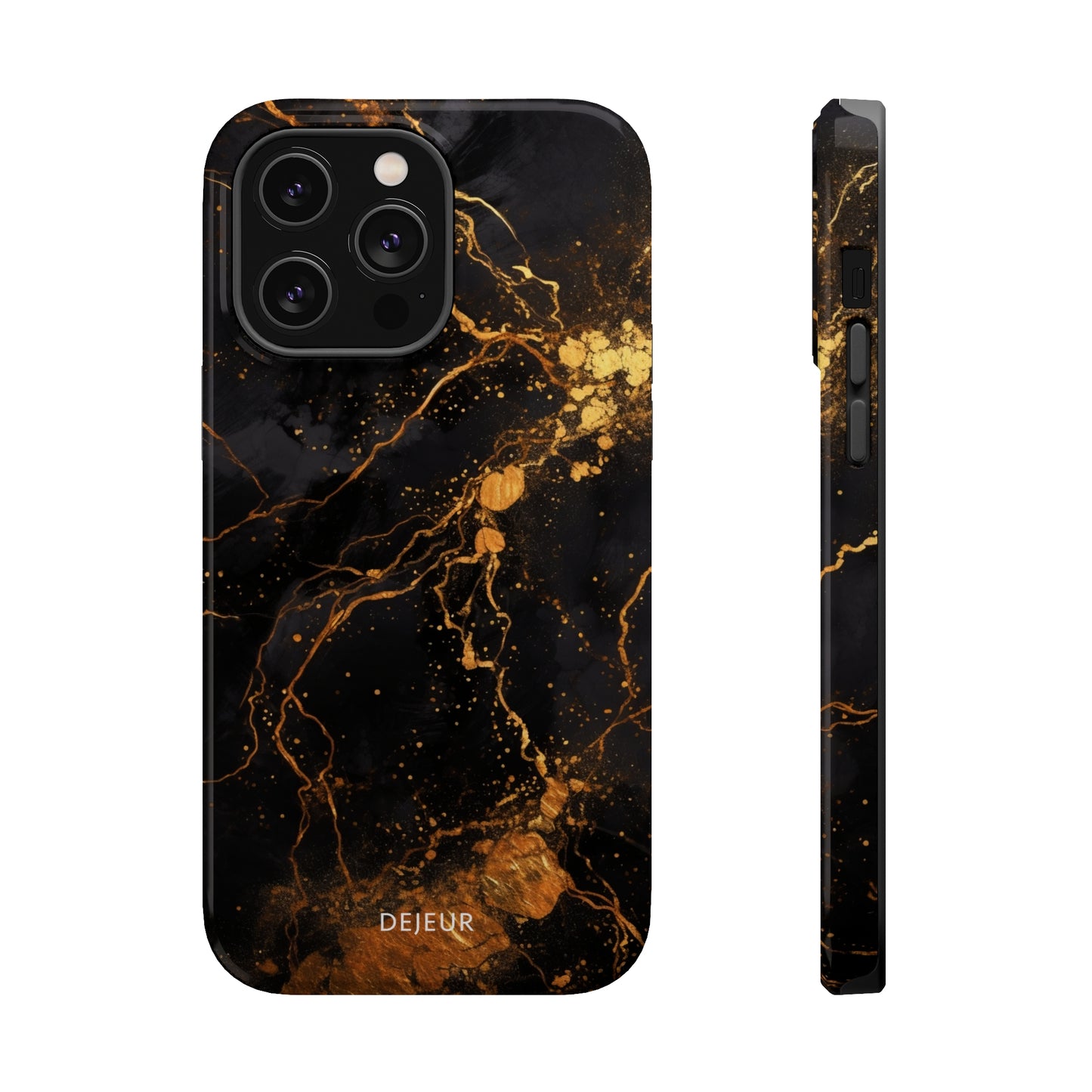 Dark Gold Amber Marble - iPhone MagSafe Tough Case