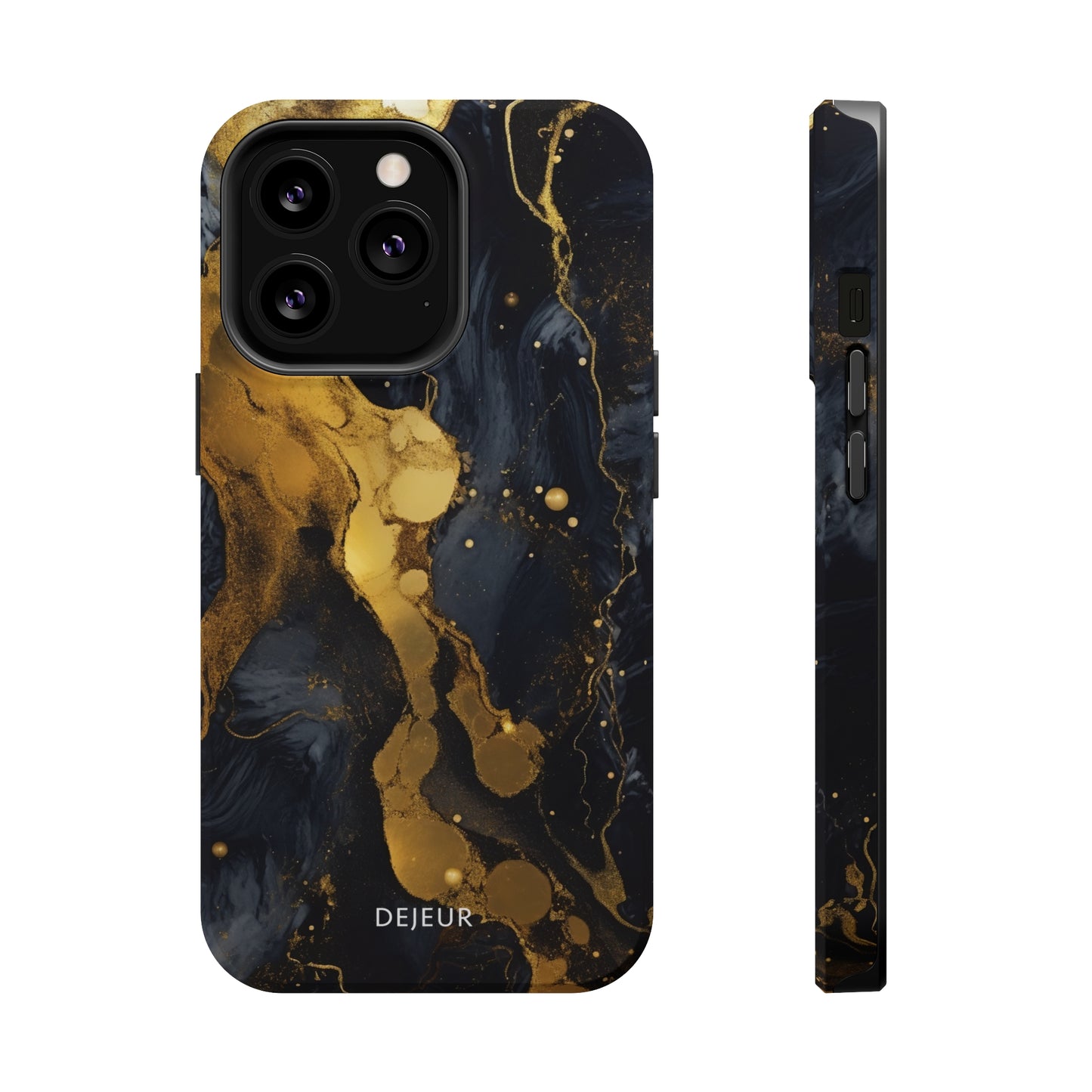 Metallic Gold Dark Marble - iPhone MagSafe Tough Case