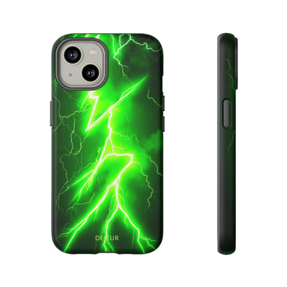 Neon Green Lightning - iPhone Tough Case