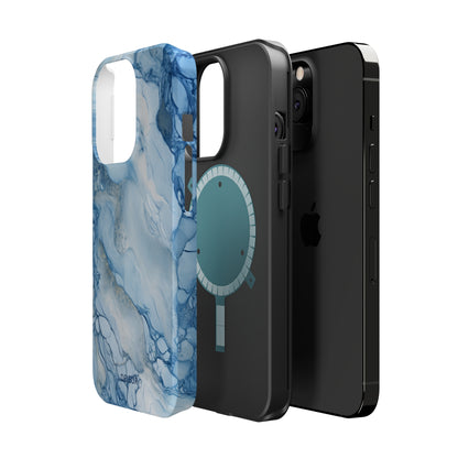 Sky Blue Marble - iPhone MagSafe Tough Case