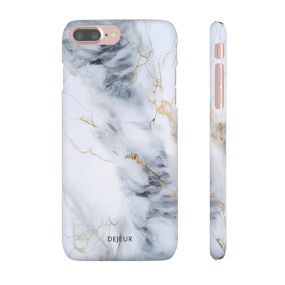 White Gold Marble - iPhone Snap Case