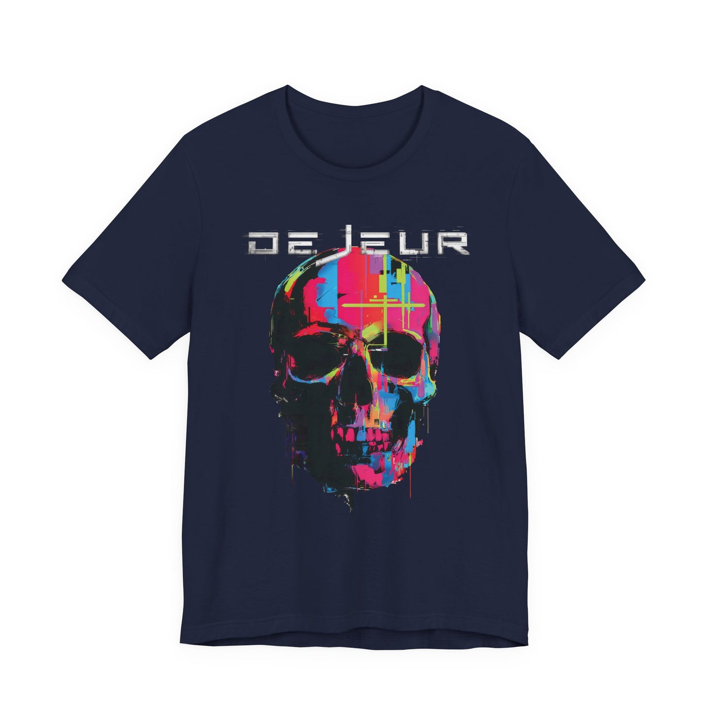 Dejeur Painted Street Art Neon Skull - T-Shirt