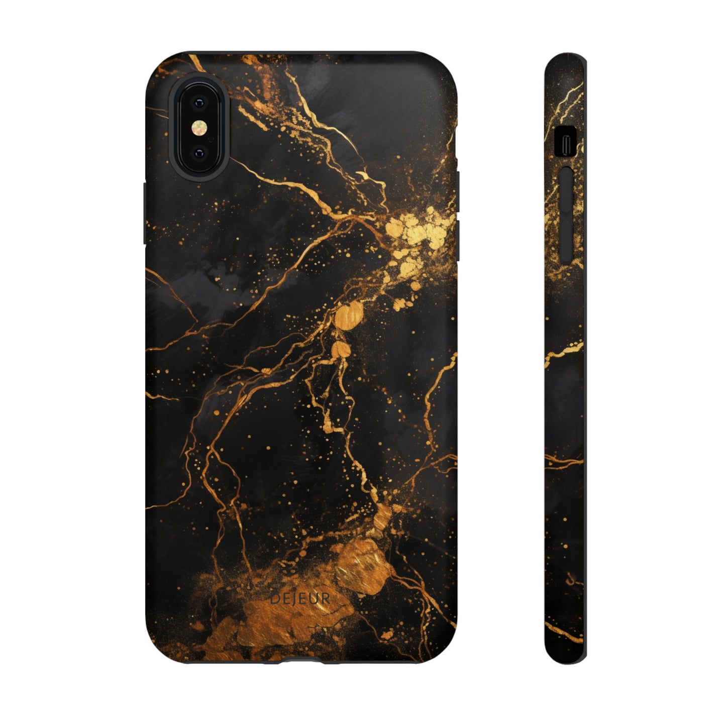 Dark Gold Amber Marble - iPhone Tough Case