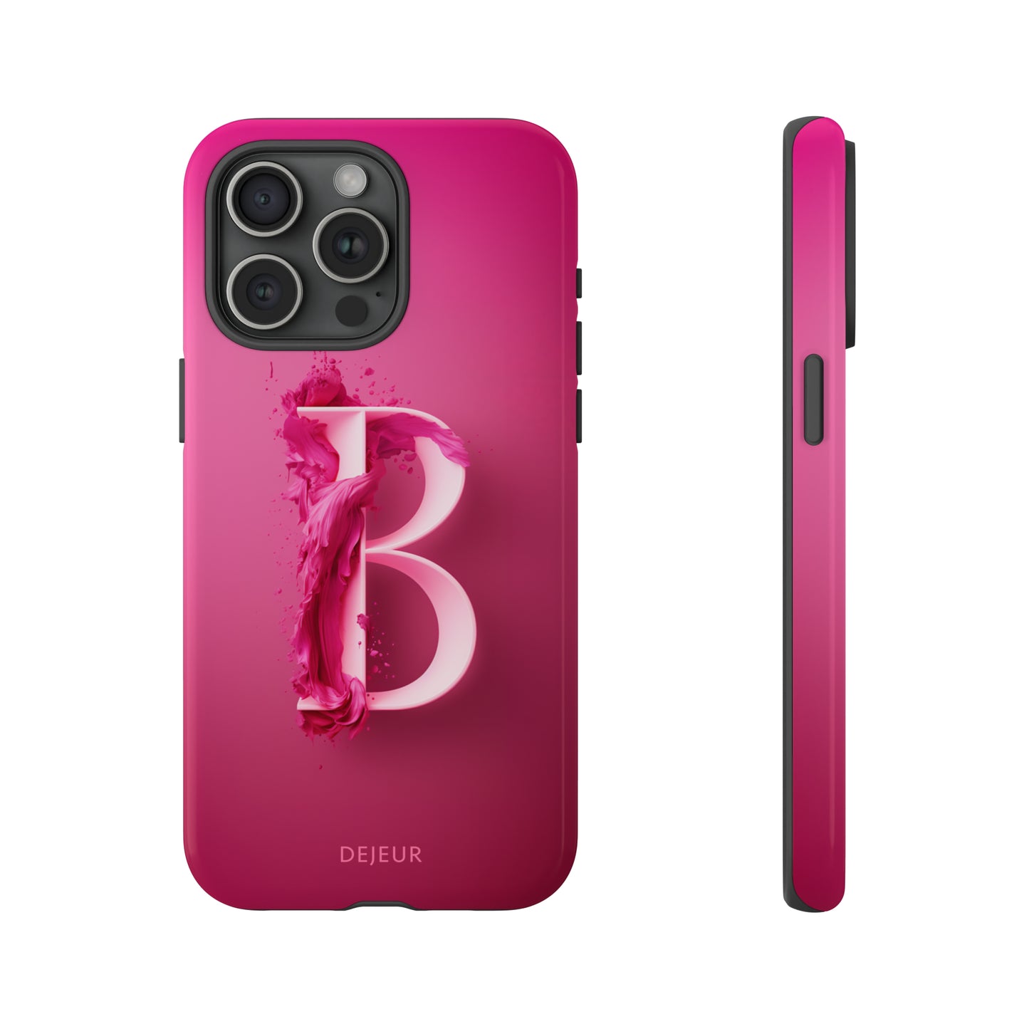 B Hot Pink Splash - iPhone Tough Case