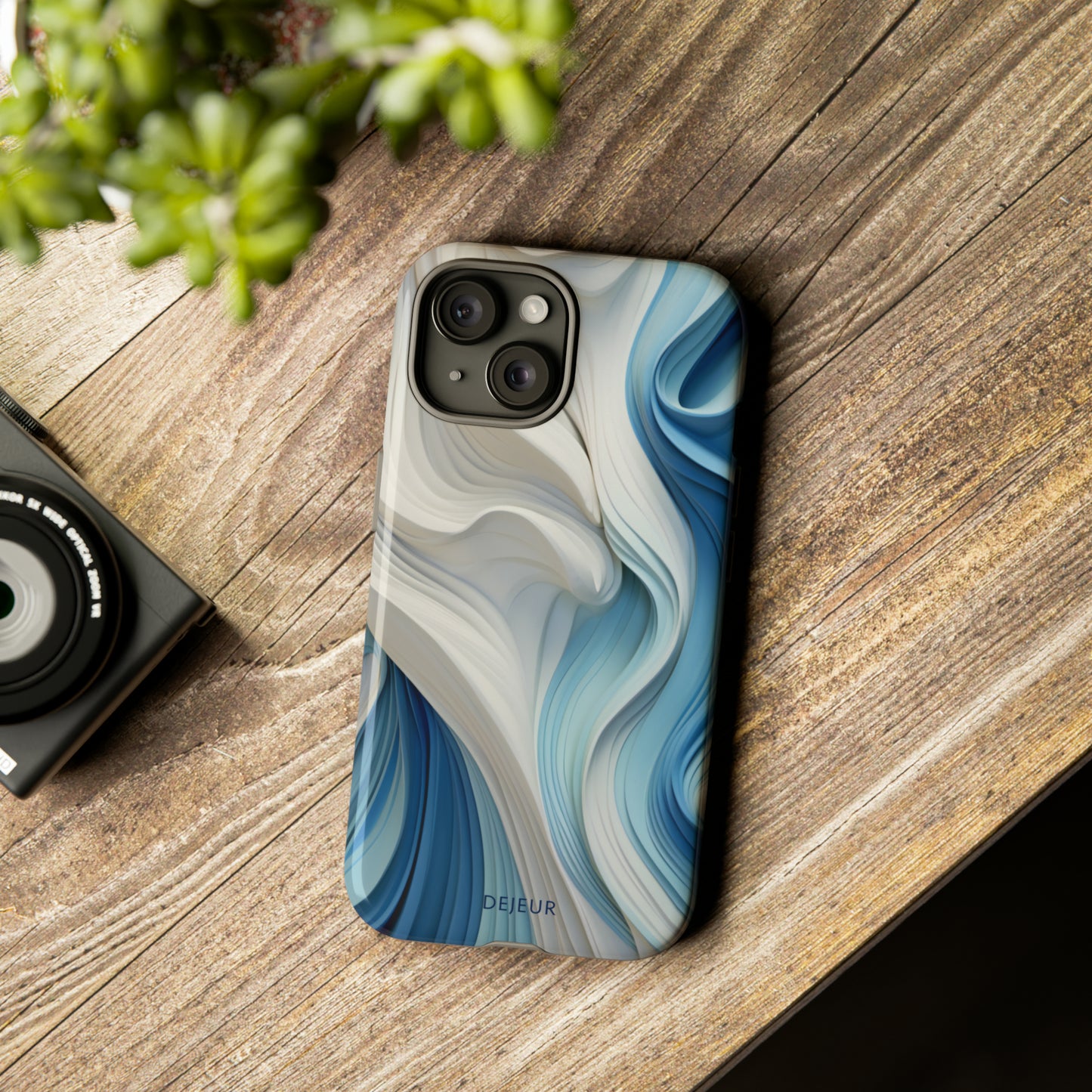 Blue Cream Ripple - iPhone Tough Case