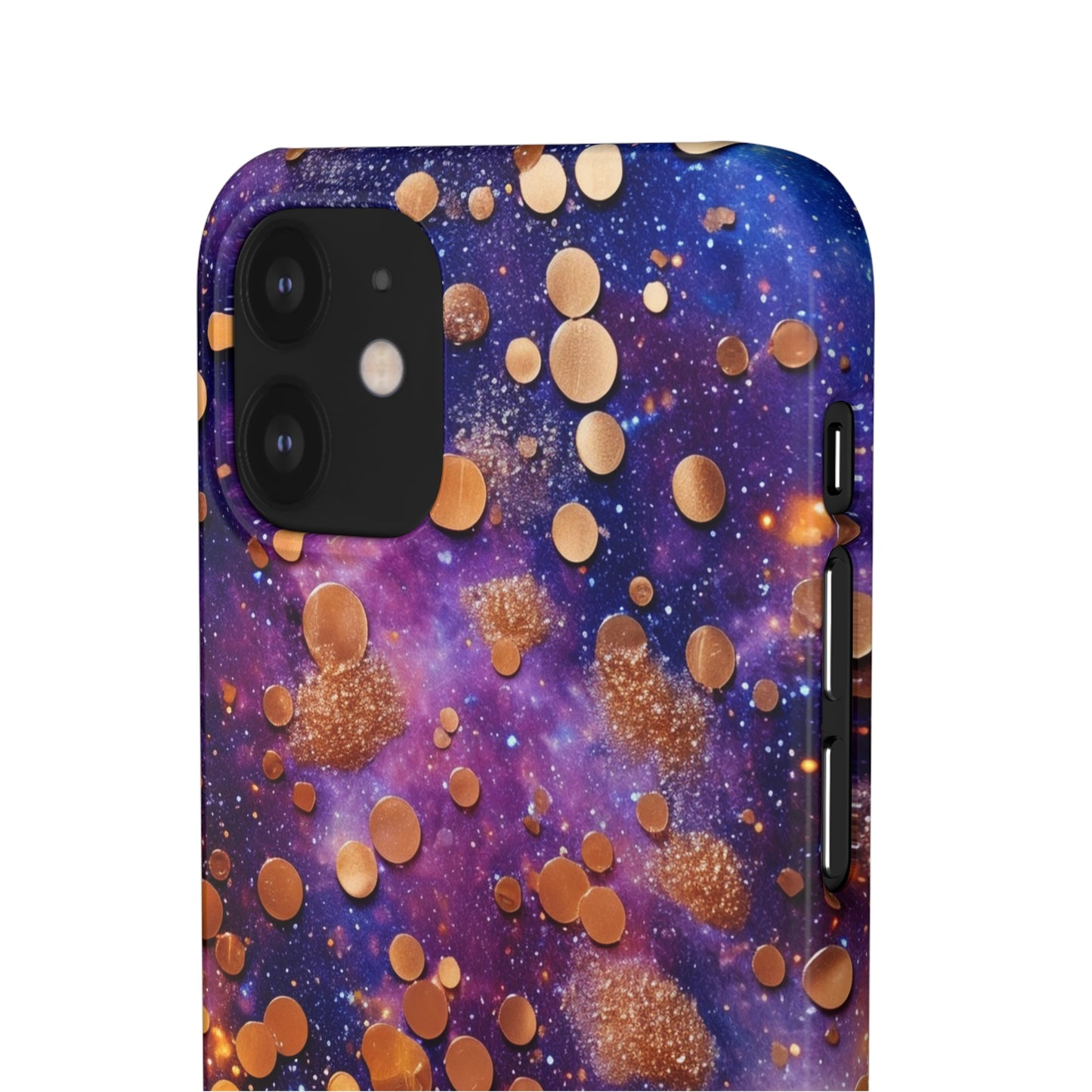 Cosmic Glitter Circles - iPhone Snap Case