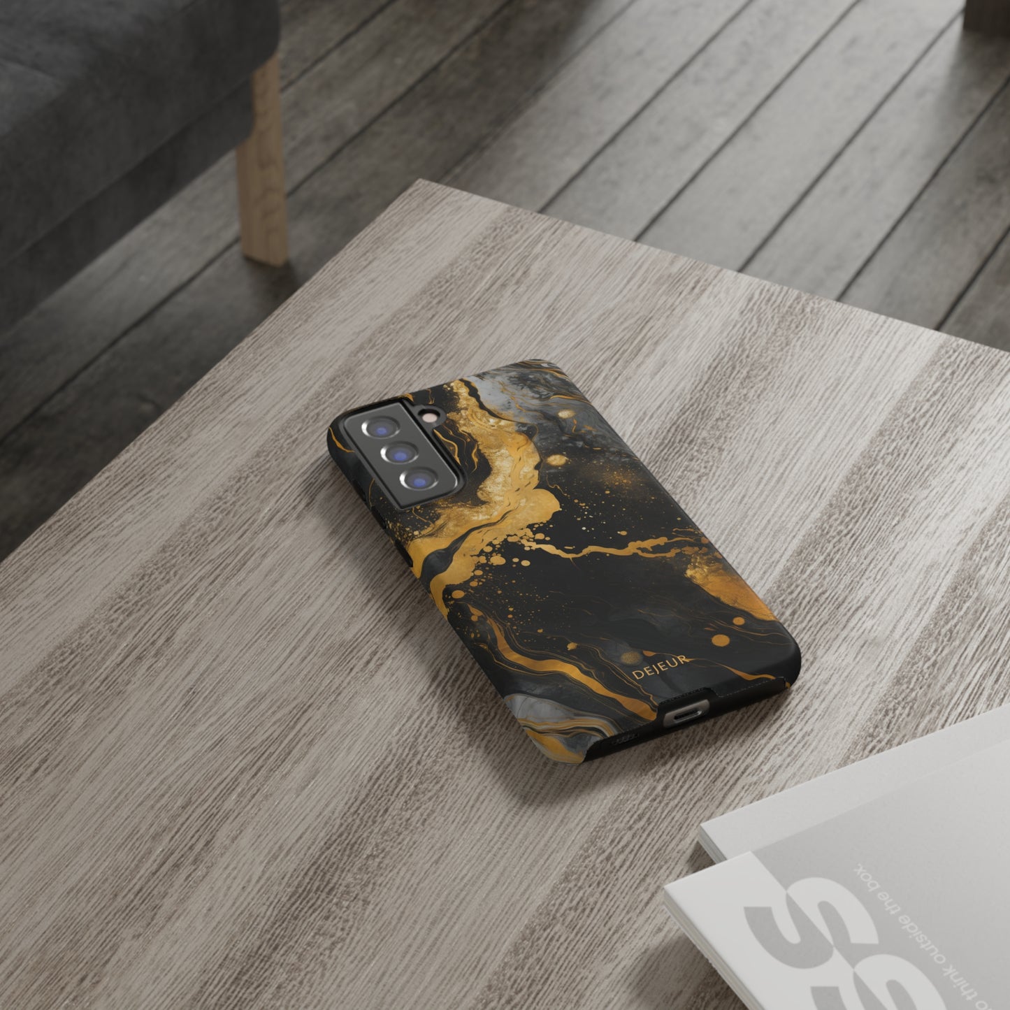 Gold & Black Marble - Samsung Galaxy Tough Case