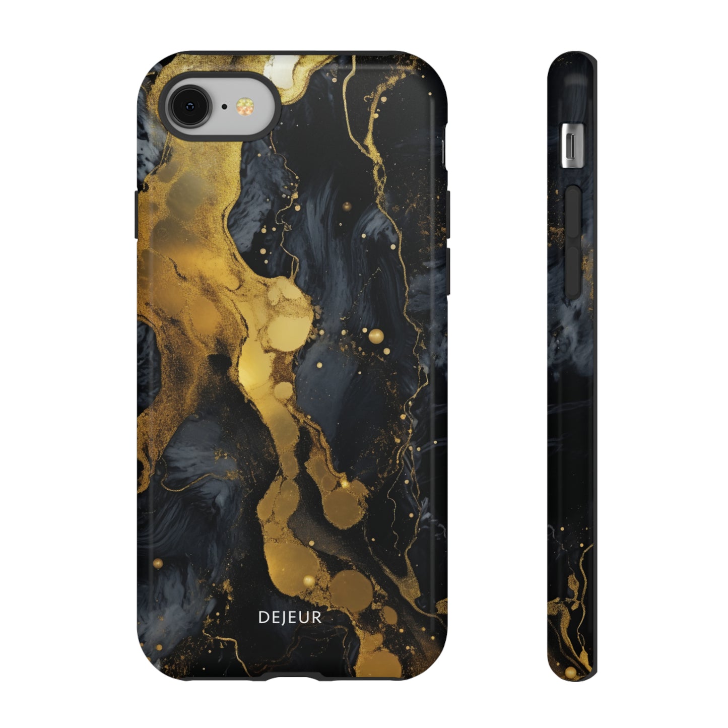 Metallic Gold Dark Marble - iPhone Tough Case