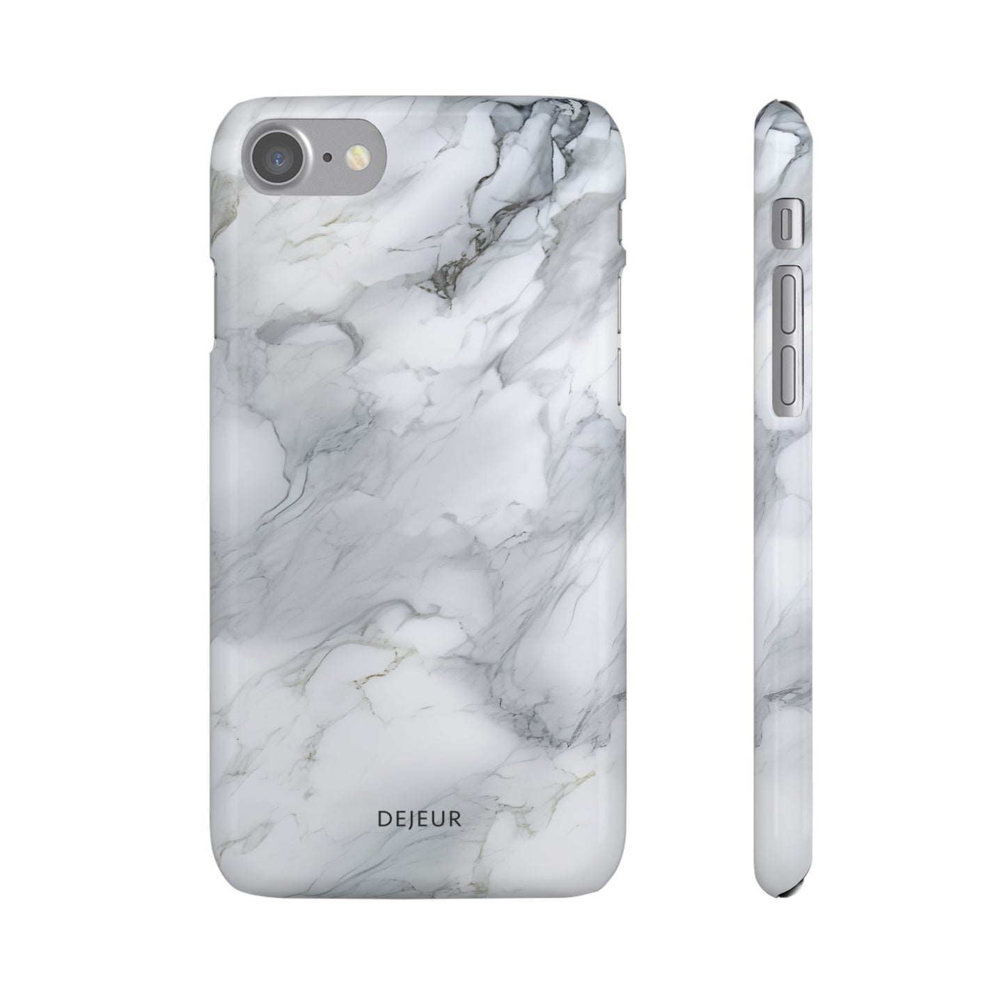 Platinum Silver Marble - iPhone Snap Case