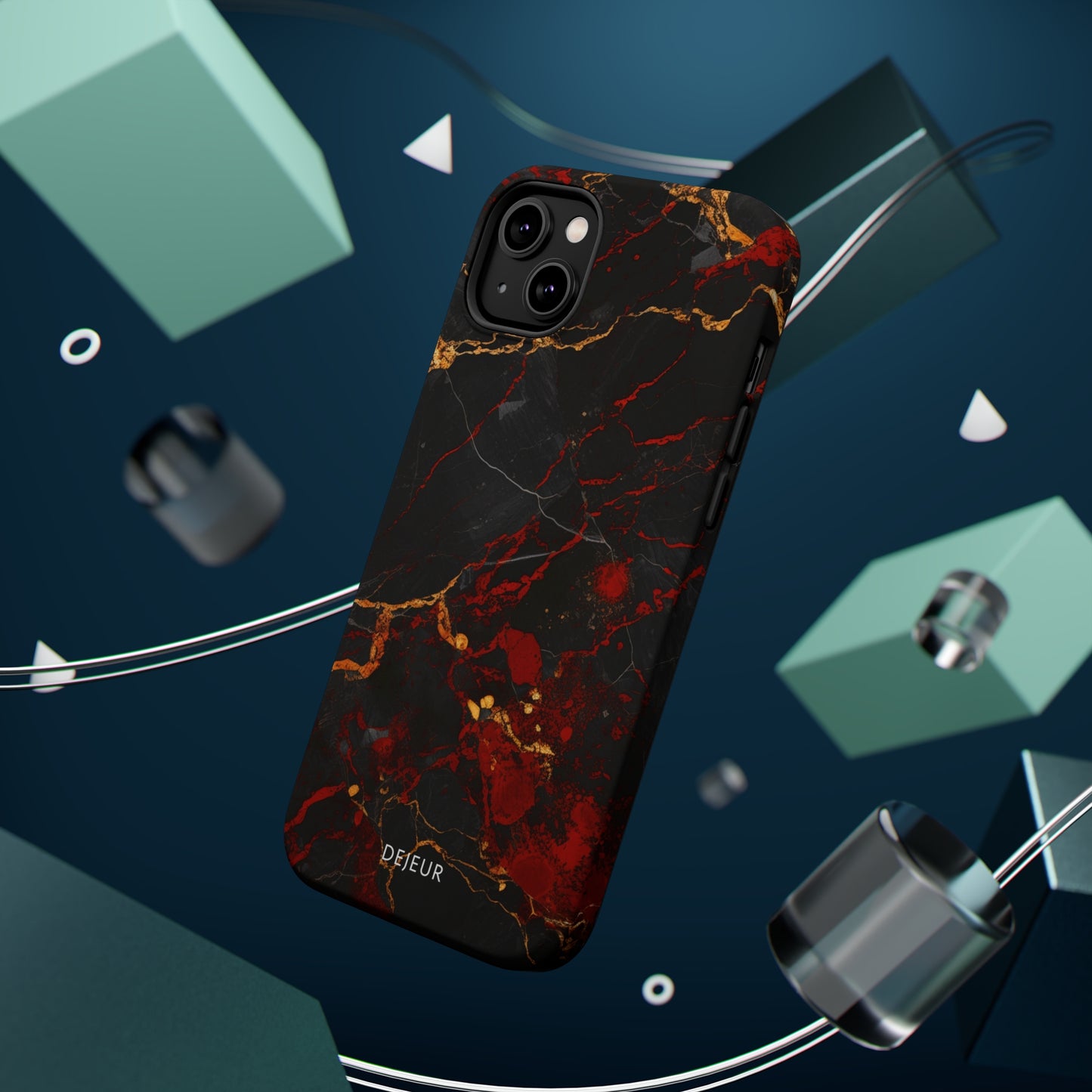 Dark Crimson Marble - iPhone MagSafe Tough Case