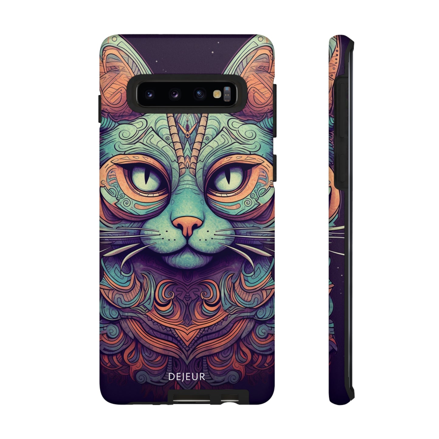 Intricate Aqua Cat - Samsung Galaxy Tough Case