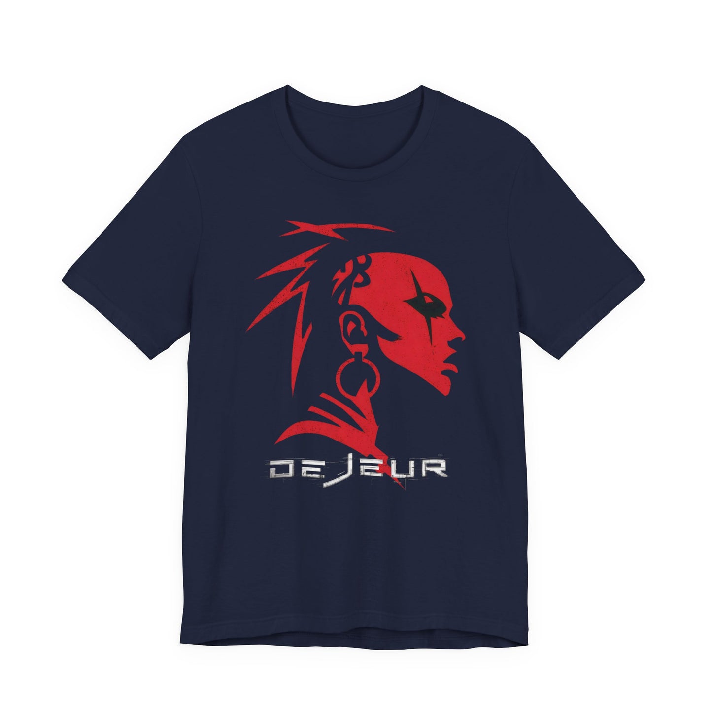 Minimalist Red Punk Woman - T-Shirt