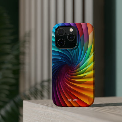 Rainbow Spiral - iPhone MagSafe Tough Case