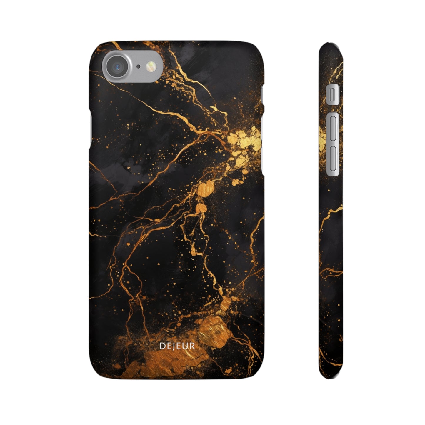 Dark Gold Amber Marble - iPhone Snap Case