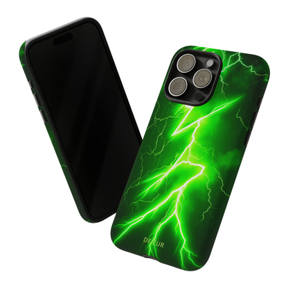 Neon Green Lightning - iPhone Tough Case