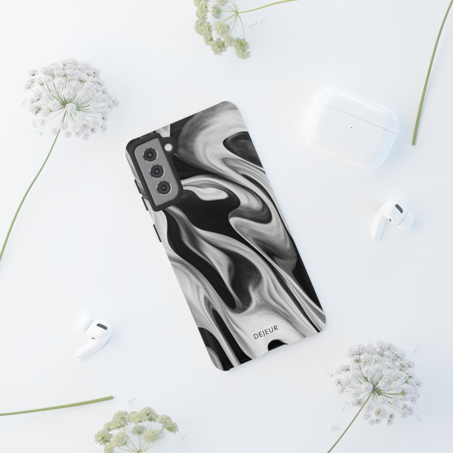 Misty Waves Monochrome - Samsung Galaxy Tough Case