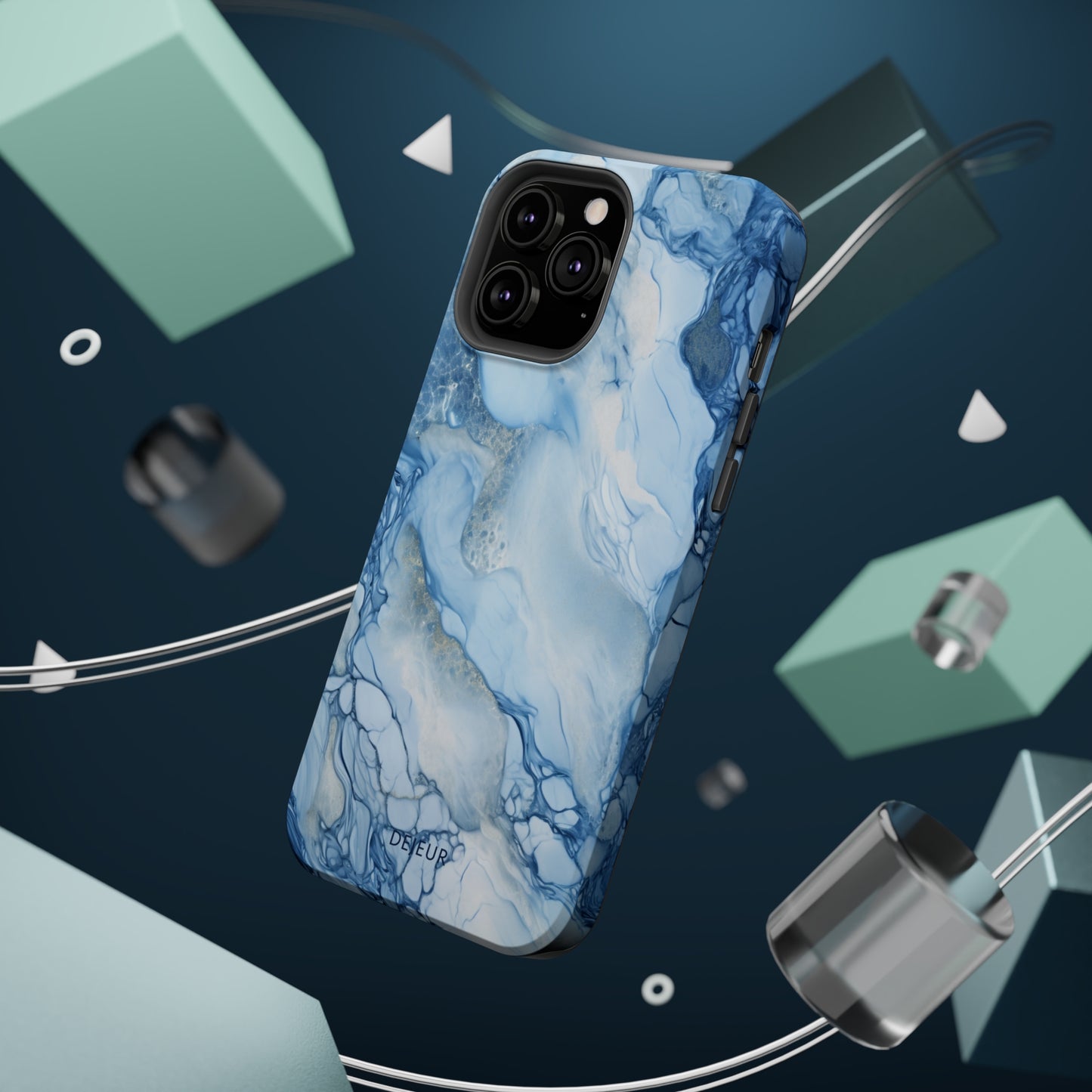 Sky Blue Marble - iPhone MagSafe Tough Case