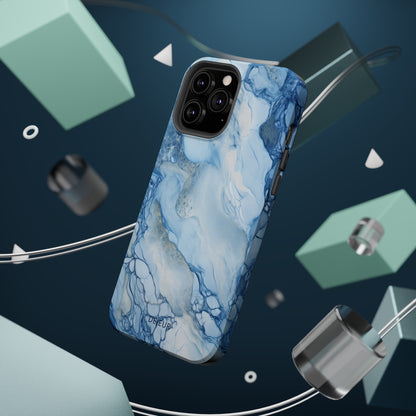 Sky Blue Marble - iPhone MagSafe Tough Case