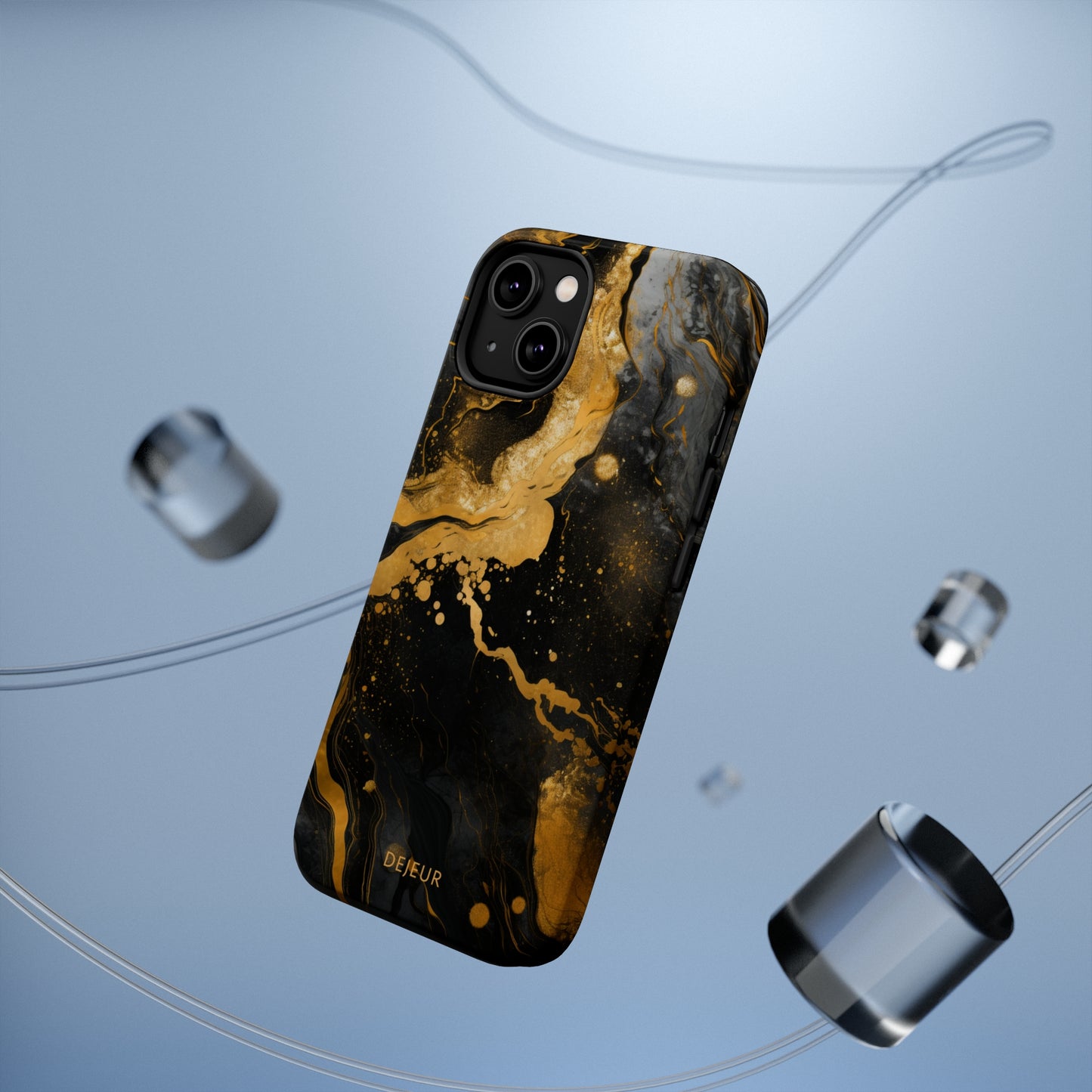 Gold & Black Marble - iPhone MagSafe Tough Case