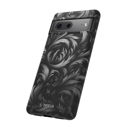 Dark Grey Floral - Google Pixel Tough Case