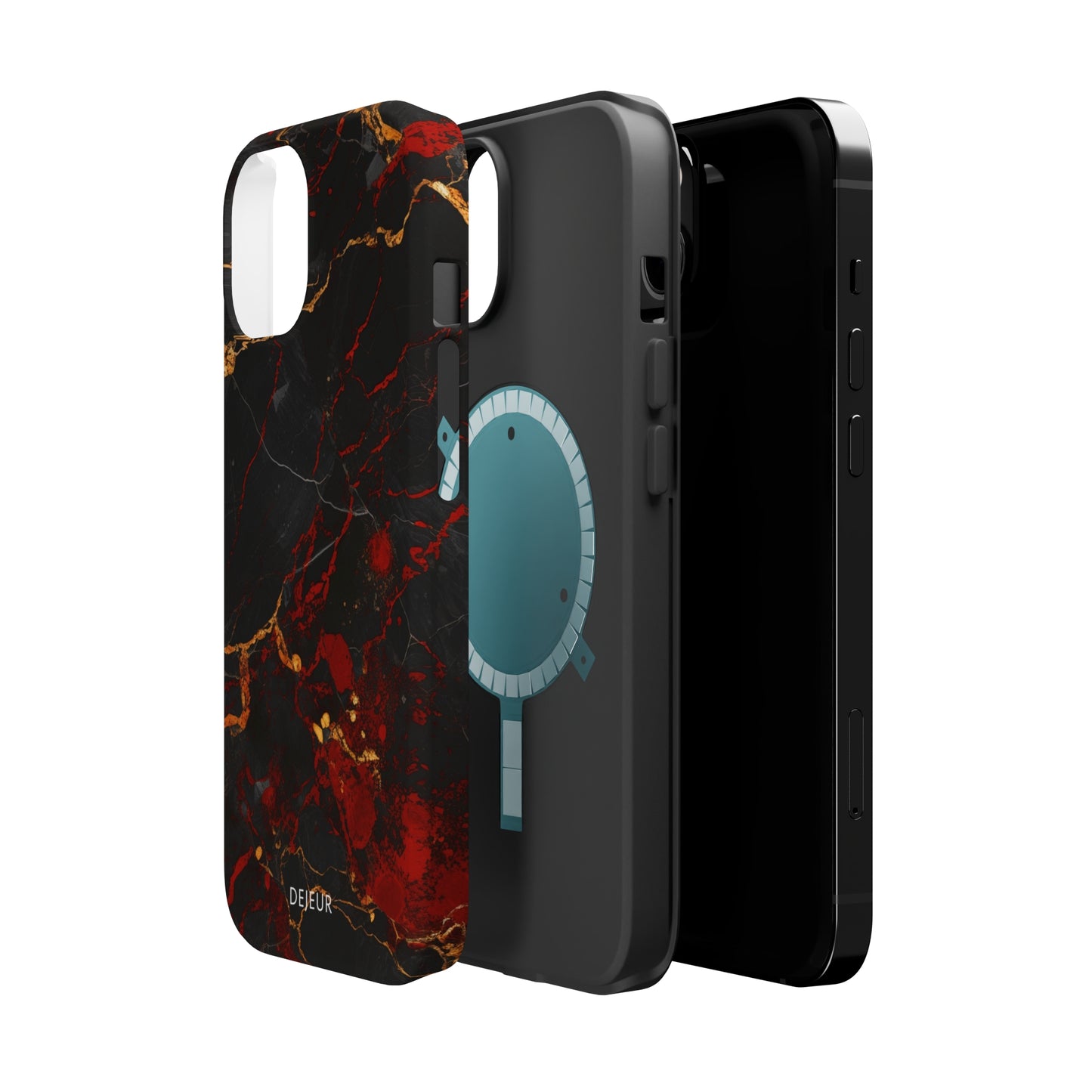 Dark Crimson Marble - iPhone MagSafe Tough Case