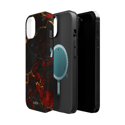 Dark Crimson Marble - iPhone MagSafe Tough Case