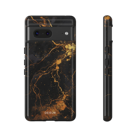 Dark Gold Amber Marble - Google Pixel Tough Case