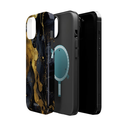 Metallic Gold Dark Marble - iPhone MagSafe Tough Case