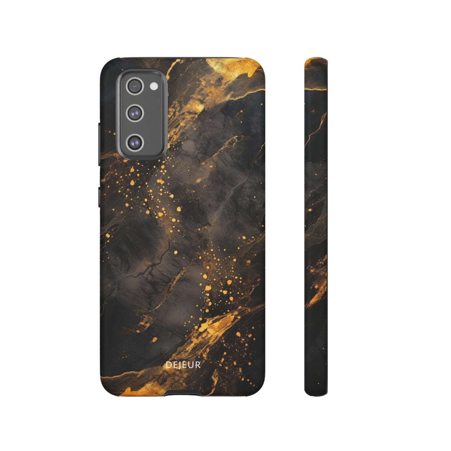 Black Gold Speckled Marble - Samsung Galaxy Tough Case