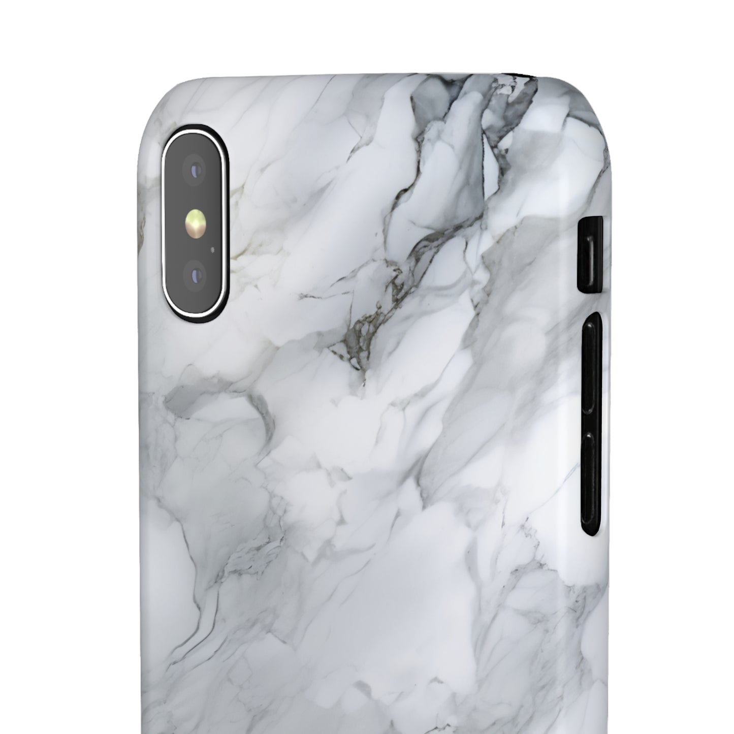 Platinum Silver Marble - iPhone Snap Case